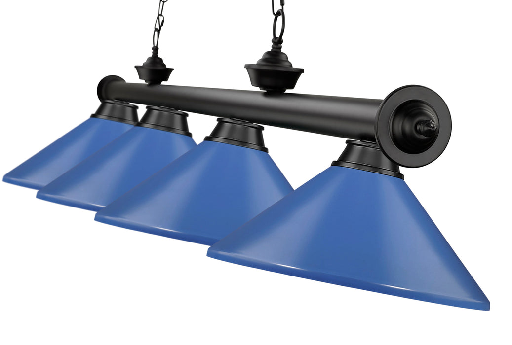 Billiard Z-Lite 2306-4MB-MNB Matte Black Cordon 4 Light Billiard Z-Lite