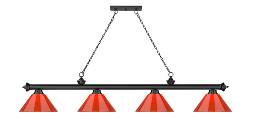 Billiard Z-Lite 2306-4MB-PRD Matte Black Cordon 4 Light Billiard Z-Lite
