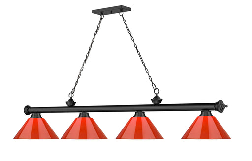 Billiard Z-Lite 2306-4MB-PRD Matte Black Cordon 4 Light Billiard Z-Lite
