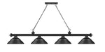 Billiard Z-Lite 2306-4MB-SMB Matte Black Cordon 4 Light Billiard Z-Lite