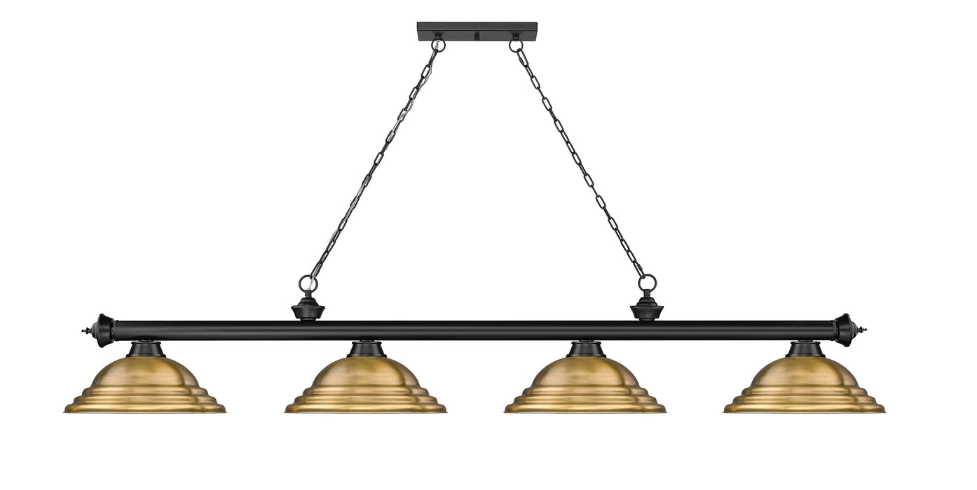 Billiard Z-Lite 2306-4MB-SRB Matte Black Cordon 4 Light Billiard Z-Lite