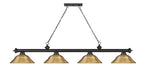 Billiard Z-Lite 2306-4MB-SRB Matte Black Cordon 4 Light Billiard Z-Lite