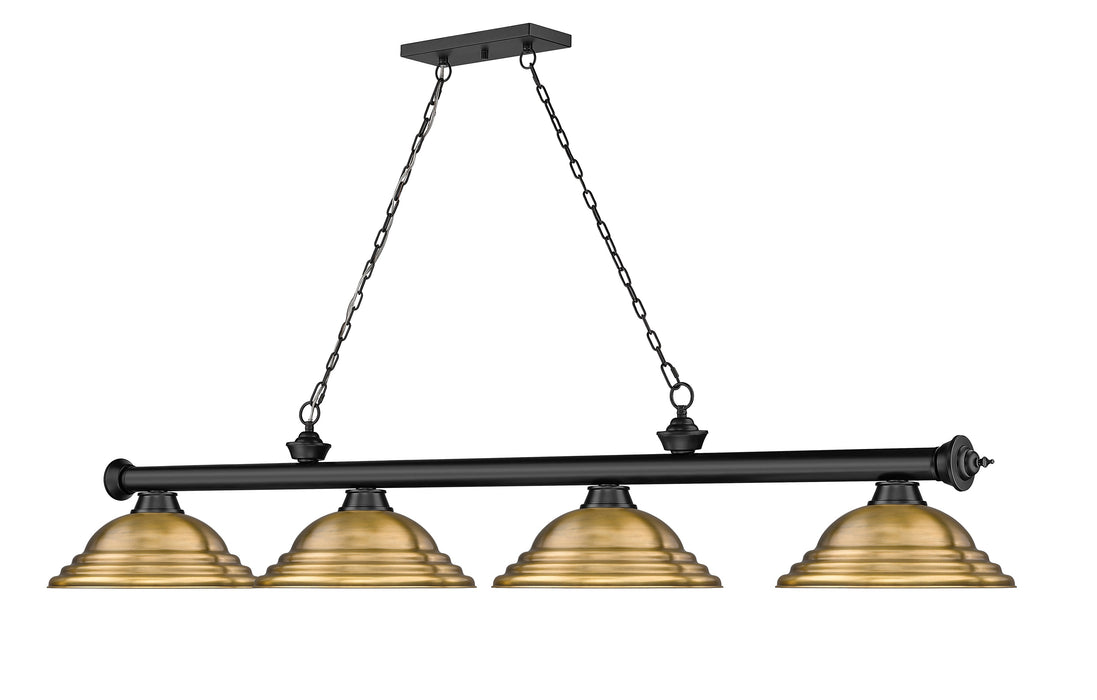 Billiard Z-Lite 2306-4MB-SRB Matte Black Cordon 4 Light Billiard Z-Lite