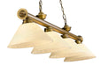 Billiard Z-Lite 2306-4RB-AGM14 Rubbed Brass Cordon 4 Light Billiard Z-Lite