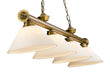 Billiard Z-Lite 2306-4RB-AMO14 Rubbed Brass Cordon 4 Light Billiard Z-Lite