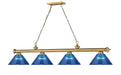Billiard Z-Lite 2306-4RB-ARDB Rubbed Brass Cordon 4 Light Billiard Z-Lite