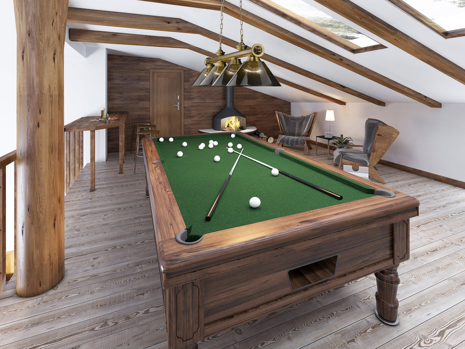 Billiard Z-Lite 2306-4RB-ARS Rubbed Brass Cordon 4 Light Billiard Z-Lite