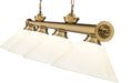 Billiard Z-Lite 2306-4RB-PWH Rubbed Brass Cordon 4 Light Billiard Z-Lite