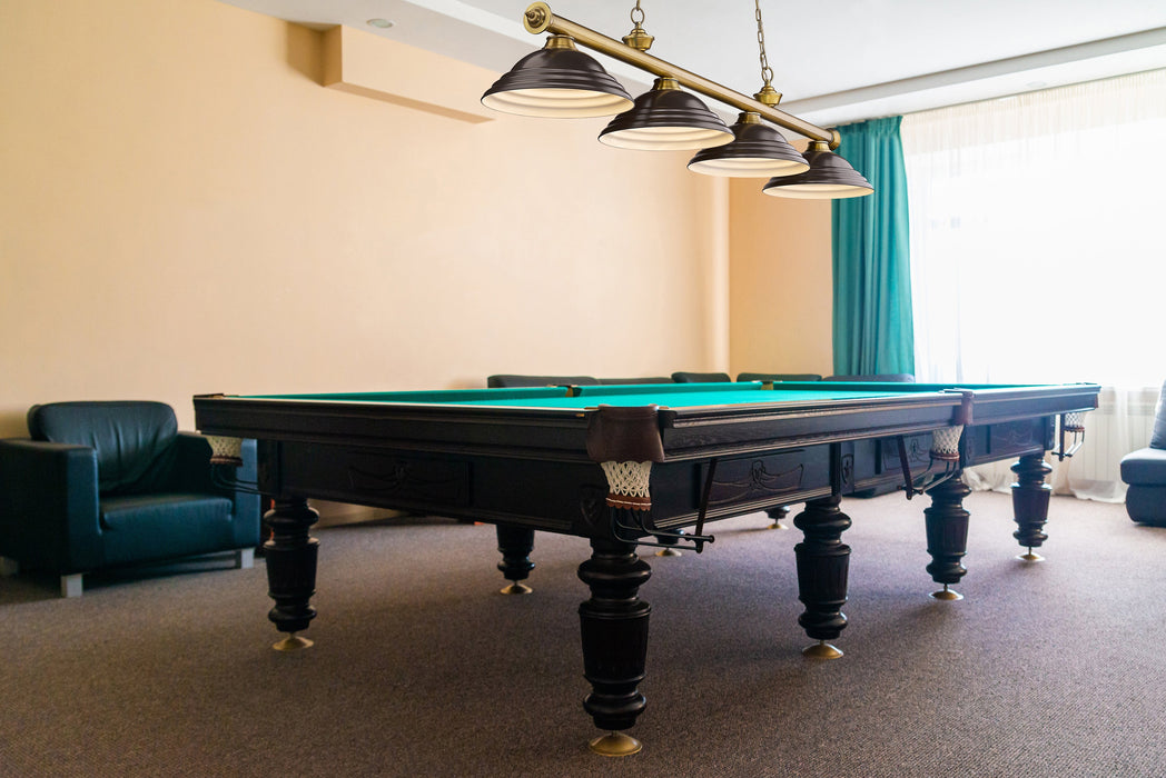 Billiard Z-Lite 2306-4RB-SBRZ Rubbed Brass Cordon 4 Light Billiard Z-Lite