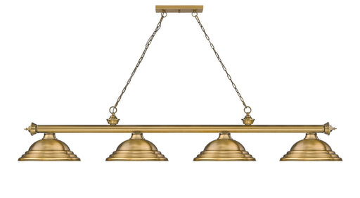 Billiard Z-Lite 2306-4RB-SRB Rubbed Brass Cordon 4 Light Billiard Z-Lite