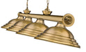Billiard Z-Lite 2306-4RB-SRB Rubbed Brass Cordon 4 Light Billiard Z-Lite