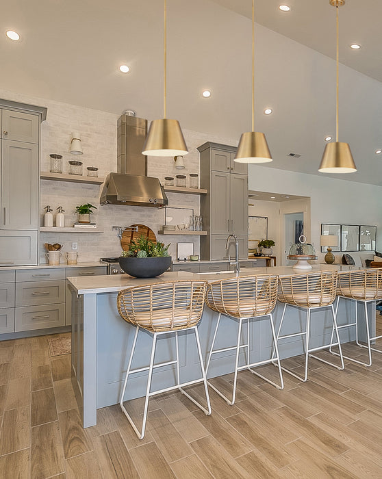 Pendant Z-Lite 2307-12RB Rubbed Brass Lilly 1 Light Pendant Z-Lite