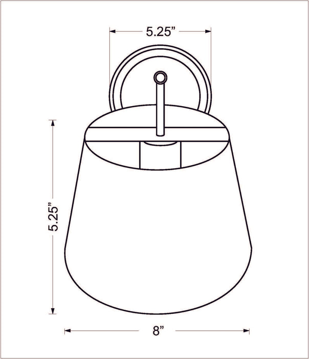 Wall Sconce Z-Lite 2307-1S-MB Matte Black Lilly 1 Light Wall Sconce Z-Lite