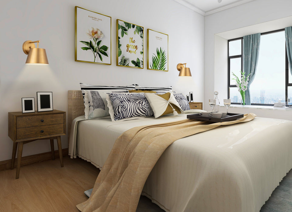 Wall Sconce Z-Lite 2307-1S-MGLD Modern Gold Lilly 1 Light Wall Sconce Z-Lite