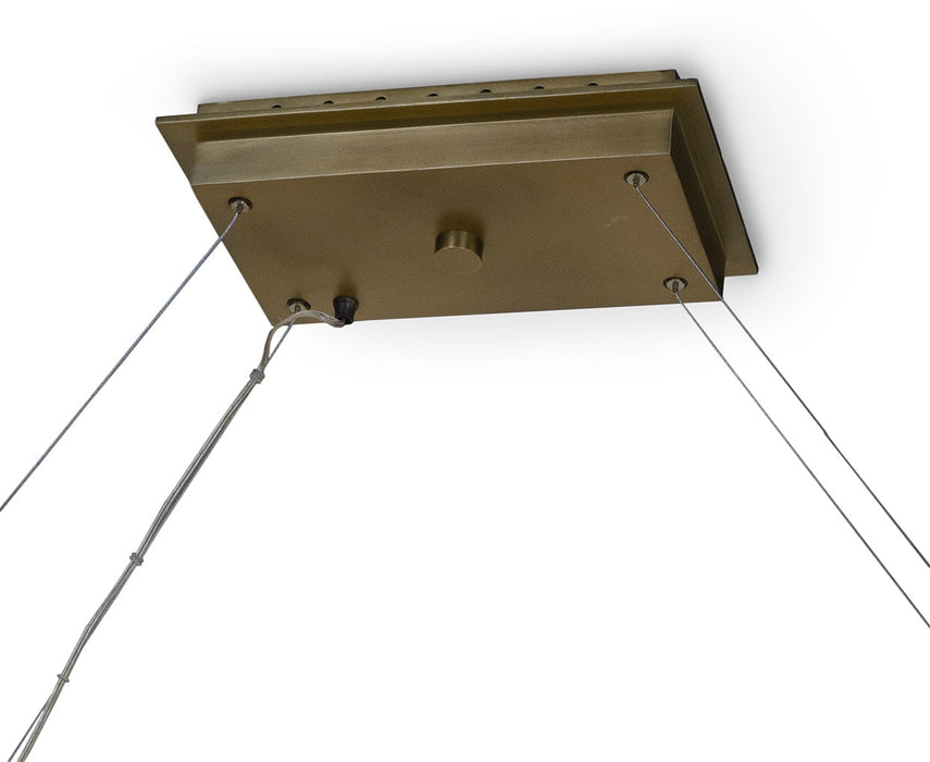 LED Chandelier Palecek 2322-79 Gibson Rattan Wrapped LED Linear Chandelier 54 Inches Palecek