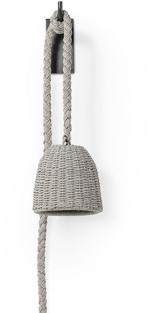 Corded Wall Sconce Palecek 2342-03 Asilomar Synthetic Rope Outdoor Wall Pendant Grey Palecek