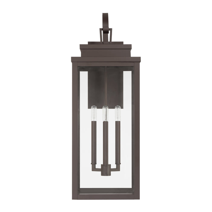 Exterior Wall Sconce Thesis 207752A Hillside 31 inch 3 light Dark Bronze Exterior Wall Sconce with Clear Glass THESIS