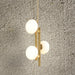 Pendant Light Thesis 207377A Julep 12 inch 3 light Brushed Gold Pendant Light with Opal Glass Shades THESIS