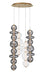 Eurofase 48960-014 Atomo 50" Gold LED Chandelier