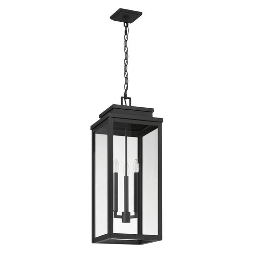 Exterior Pendant Light Thesis 207748A Hillside 11 inch 3 light Textured Black Exterior Pendant Light with Clear Glass THESIS
