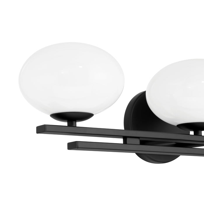 Vanity Light Thesis 207392A Julep 24 inch 3 light Matte Black Vanity Light with Opal Glass Shades THESIS