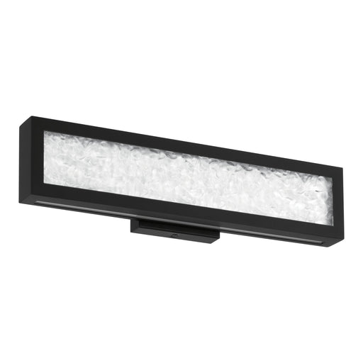 Vanity Light Thesis 207701A Courtney 18 inch Textured Black 5CCT LED Vanity Light with Clear Water Glass THESIS