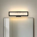Vanity Light Thesis 207701A Courtney 18 inch Textured Black 5CCT LED Vanity Light with Clear Water Glass THESIS