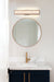 Vanity Light Thesis 207705A Courtney 24 inch Champagne Gold 5CCT LED Vanity Light with Clear Water Glass THESIS