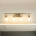 Vanity Light Thesis 207642A Mansfield 34 inch 4 light Champagne Gold Vanity Light with Clear Glass Shades THESIS