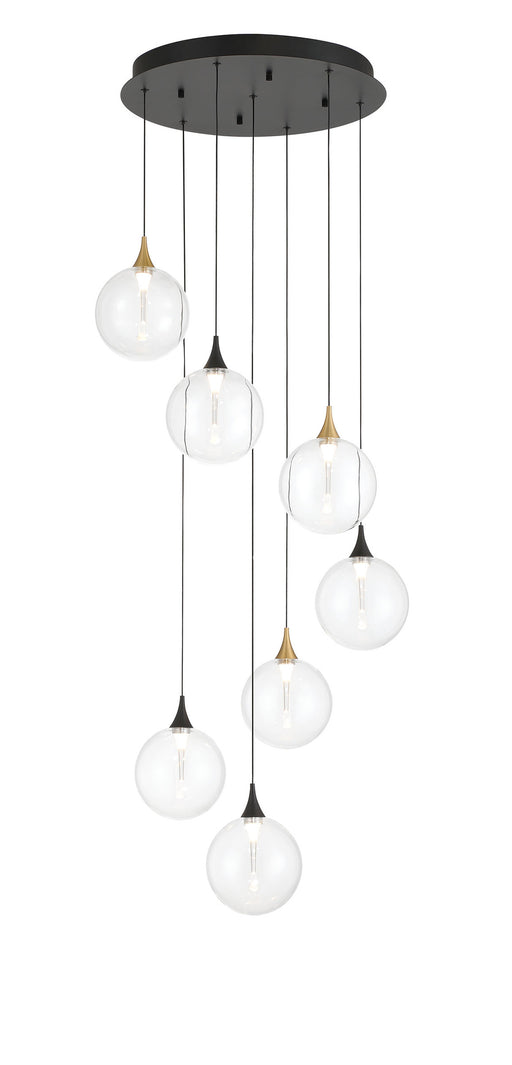 Eurofase 48930-017 Iissa 21" Gold-Black Mix LED Chandelier