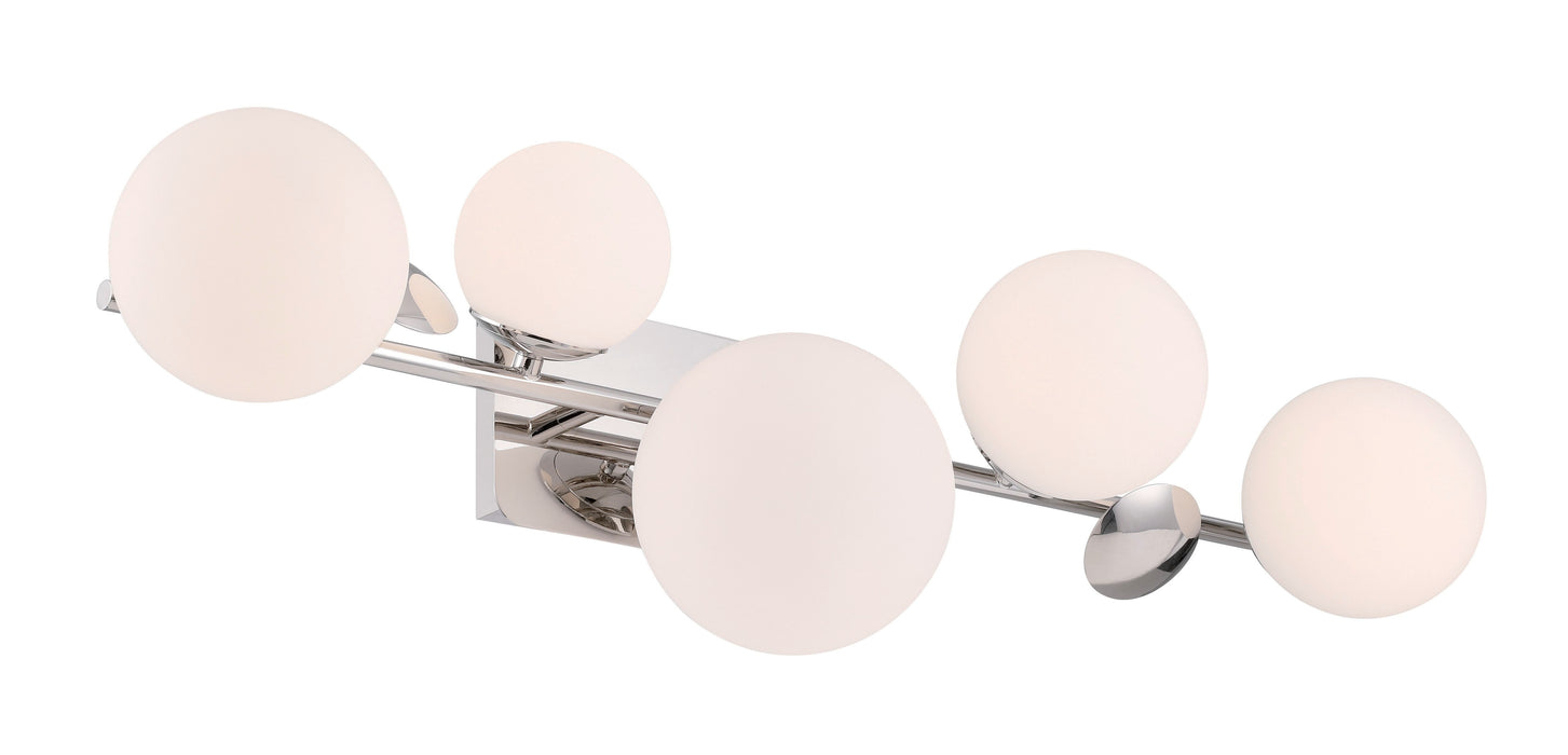Eurofase 49087-024 Vine 5-Light Polished Nickel LED Vanity Light