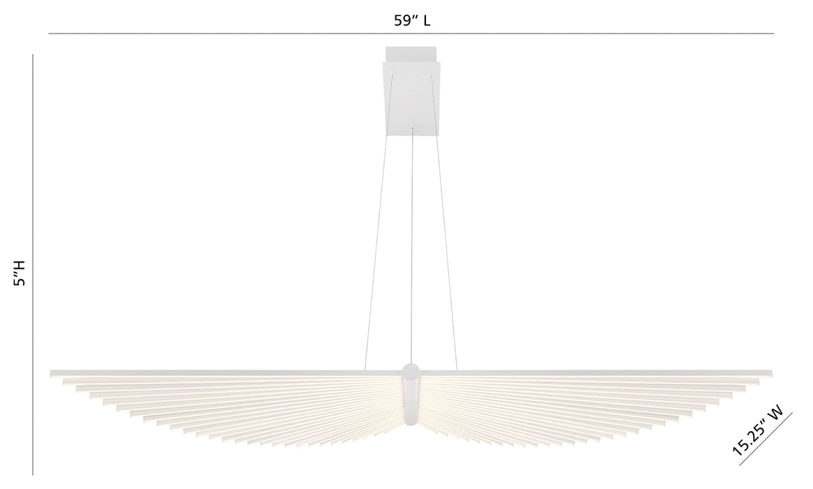 Eurofase 46344-035 Seraph 59" Matte White LED Chandelier