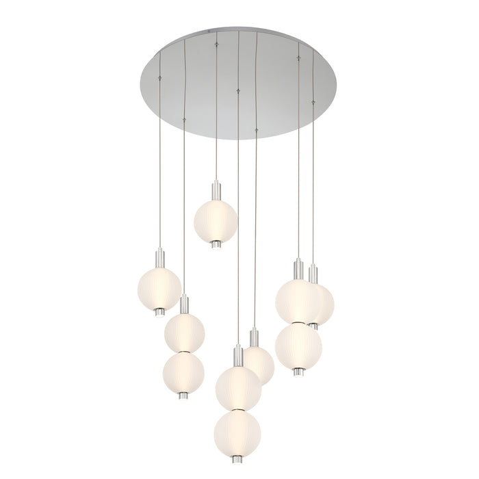 Eurofase 47191-020 Palmas 30" Polished Nickel LED Chandelier