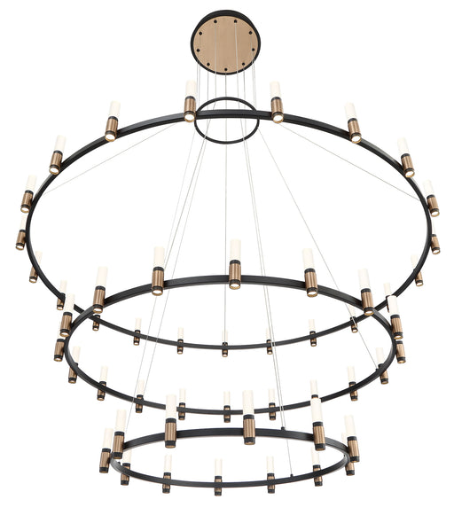 Eurofase 37046-019 Albany 60" Brass-Black Mix LED Chandelier