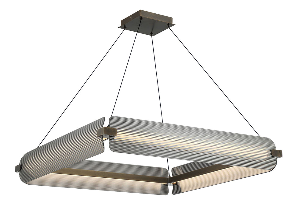 Eurofase 50053-018 Neoness 34" Weathered Brass LED Chandelier
