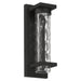 Exterior Wall Sconce Thesis 207731A Lionel 14 inch Textured Black LED Exterior Wall Sconce with Clear Water Glass Shade THESIS