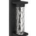 Exterior Wall Sconce Thesis 207731A Lionel 14 inch Textured Black LED Exterior Wall Sconce with Clear Water Glass Shade THESIS