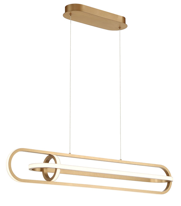 Eurofase 37039-028 Demark 42" Matte Gold LED Chandelier