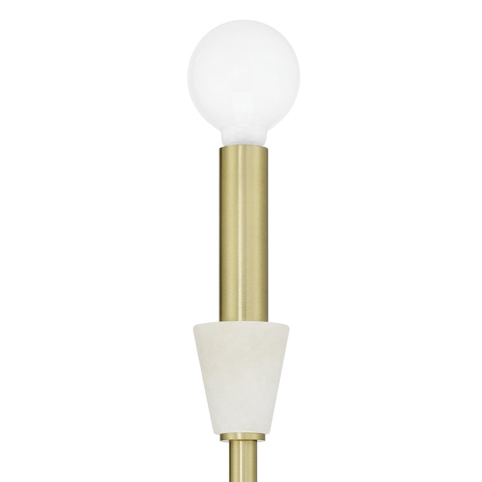 Wall Sconce Thesis 207362A Montclair 12 inch 1 light Brushed Gold and Natural Alabaster Wall Sconce THESIS