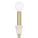 Wall Sconce Thesis 207362A Montclair 12 inch 1 light Brushed Gold and Natural Alabaster Wall Sconce THESIS