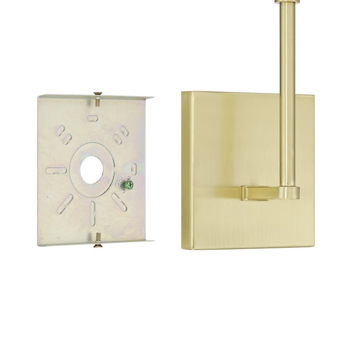 Wall Sconce Thesis 207362A Montclair 12 inch 1 light Brushed Gold and Natural Alabaster Wall Sconce THESIS