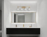 Vanity Light Thesis 207857A Mansfield 34 inch 4 light Champagne Gold Vanity Light with Opal Glass Shades THESIS