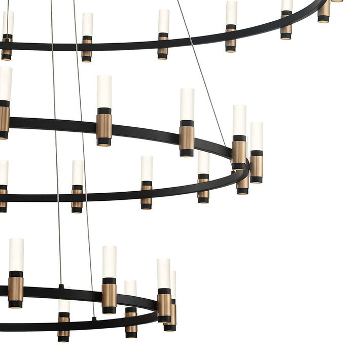 Eurofase 37046-019 Albany 60" Brass-Black Mix LED Chandelier