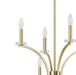 Chandelier Thesis 206933A Florian 36 inch 8 light Brushed Gold and Clear Glass Chandelier THESIS