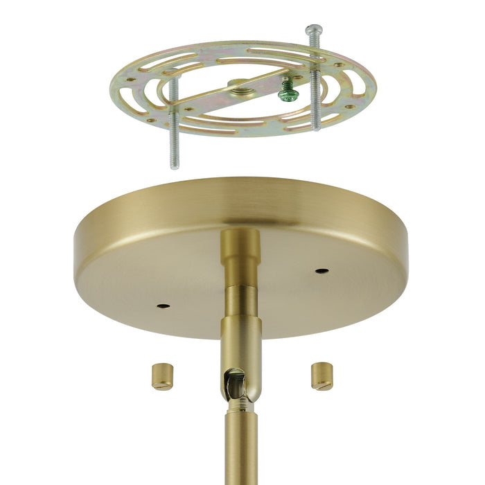 Chandelier Thesis 206933A Florian 36 inch 8 light Brushed Gold and Clear Glass Chandelier THESIS