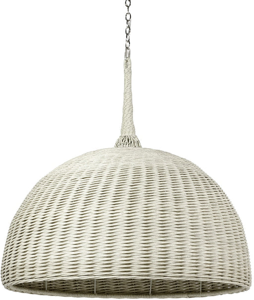 Outdoor Chandelier Palecek 2885-79 Wisteria 30 Inch Outdoor Chandelier Whitewash Wicker Palecek