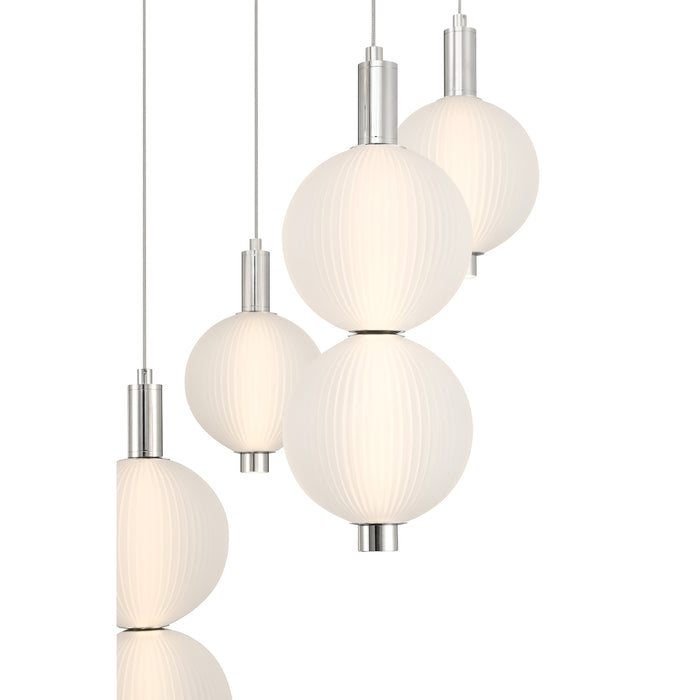 Eurofase 47191-020 Palmas 30" Polished Nickel LED Chandelier