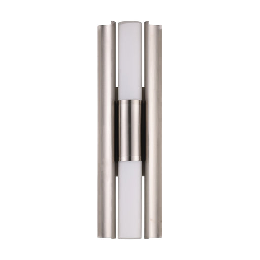 Vanity Light Thesis 207626A Colton 18 inch 2 light Brushed Nickel 5CCT LED Vanity Light with Etched Opal Glass Shades THESIS