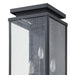 Exterior Wall Sconce Thesis 207129A Overton 20 inch 3 light Matte Black Exterior Wall Sconce with Clear Antique Glass THESIS