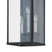 Exterior Wall Sconce Thesis 207129A Overton 20 inch 3 light Matte Black Exterior Wall Sconce with Clear Antique Glass THESIS